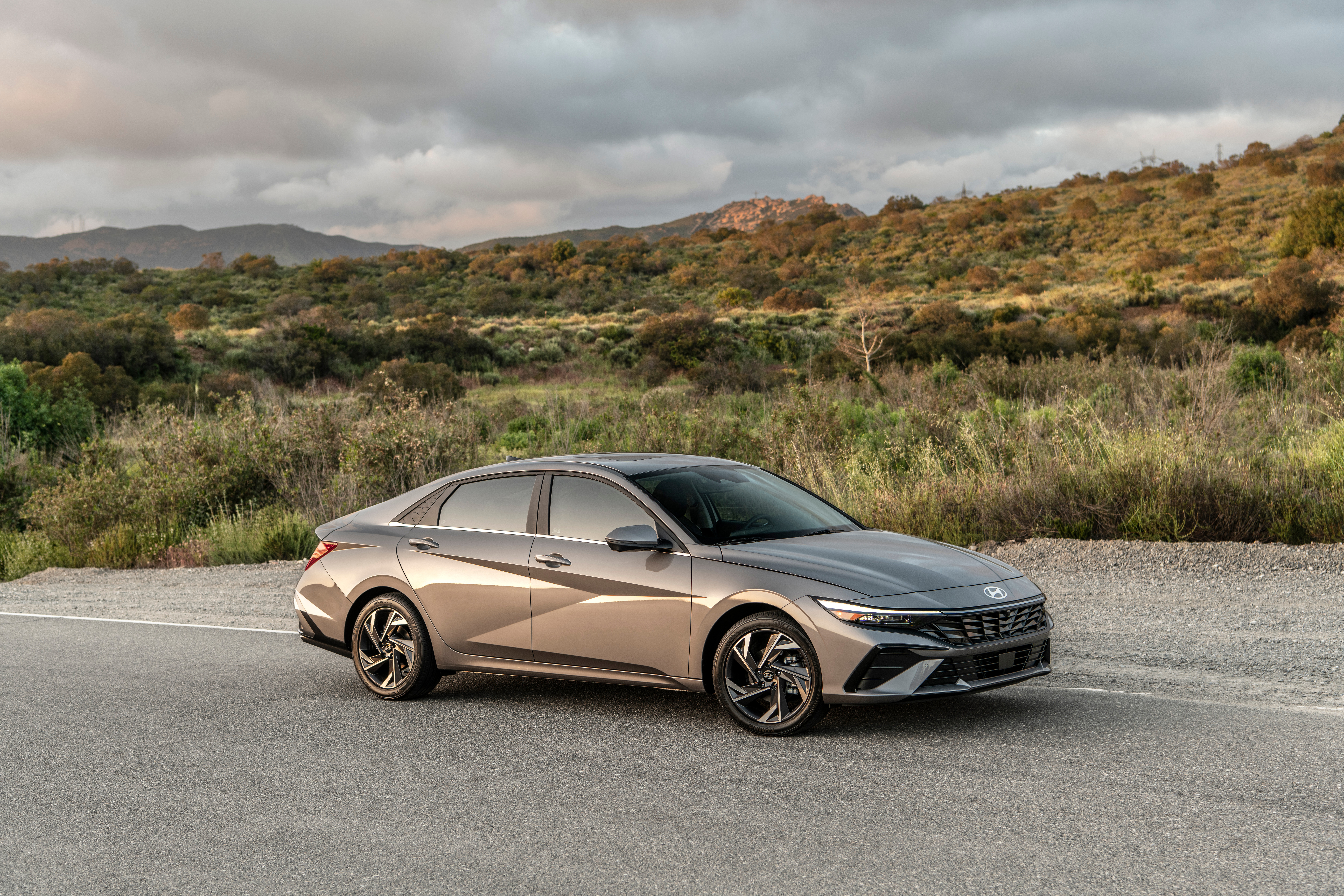 European city skyline at sunset